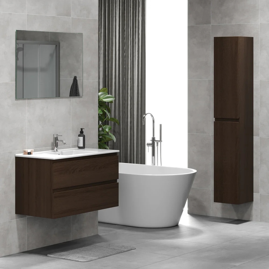 BATH DELUXE 04-030-64-84-01 - Armário para casa de banho KENWOOD 186 cm nogueira