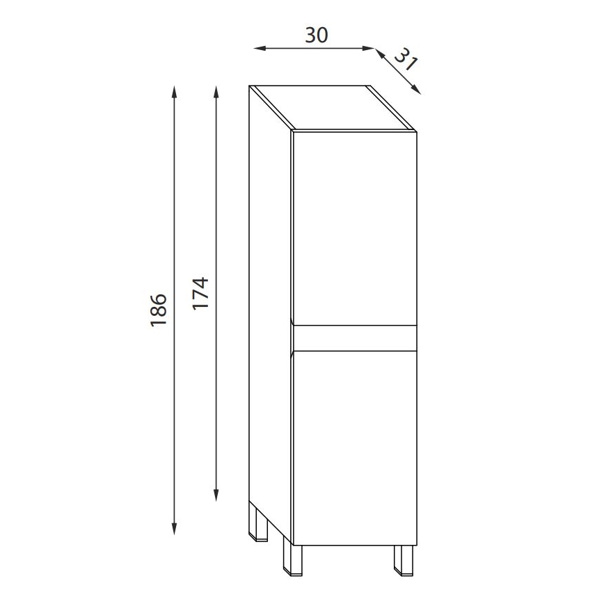 BATH DELUXE 04-030-64-84-01 - Armário para casa de banho KENWOOD 186 cm nogueira