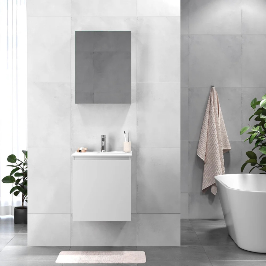 BATH DELUXE 09-050-63-01-01 - Armário para casa de banho com bacia KENWOOD 51 cm branco mate