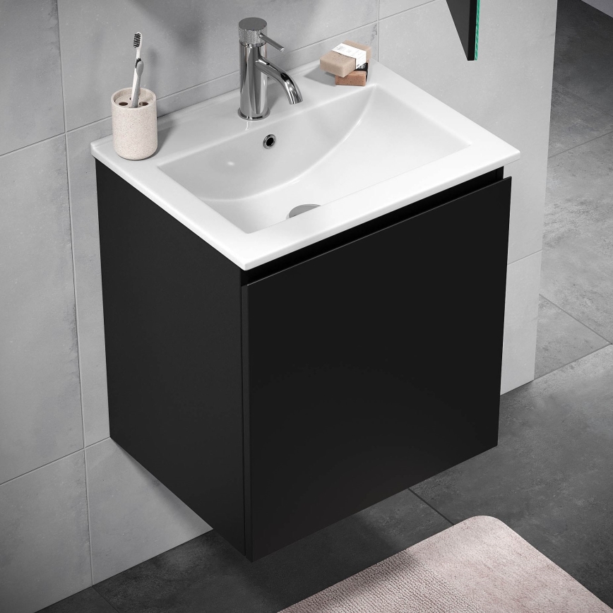 BATH DELUXE 09-050-63-02-01 - Armário para casa de banho com bacia KENWOOD 51 cm mate preto