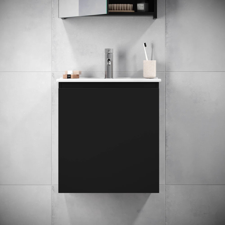 BATH DELUXE 09-050-63-02-01 - Armário para casa de banho com bacia KENWOOD 51 cm mate preto