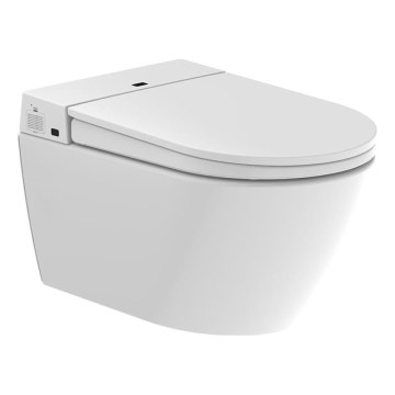 BATH DELUXE 21-040-02-11-00 - Sanita suspensa com bidé e assento de sanita SoftClose TISVILDELEJE 1600W/230V branco + comando