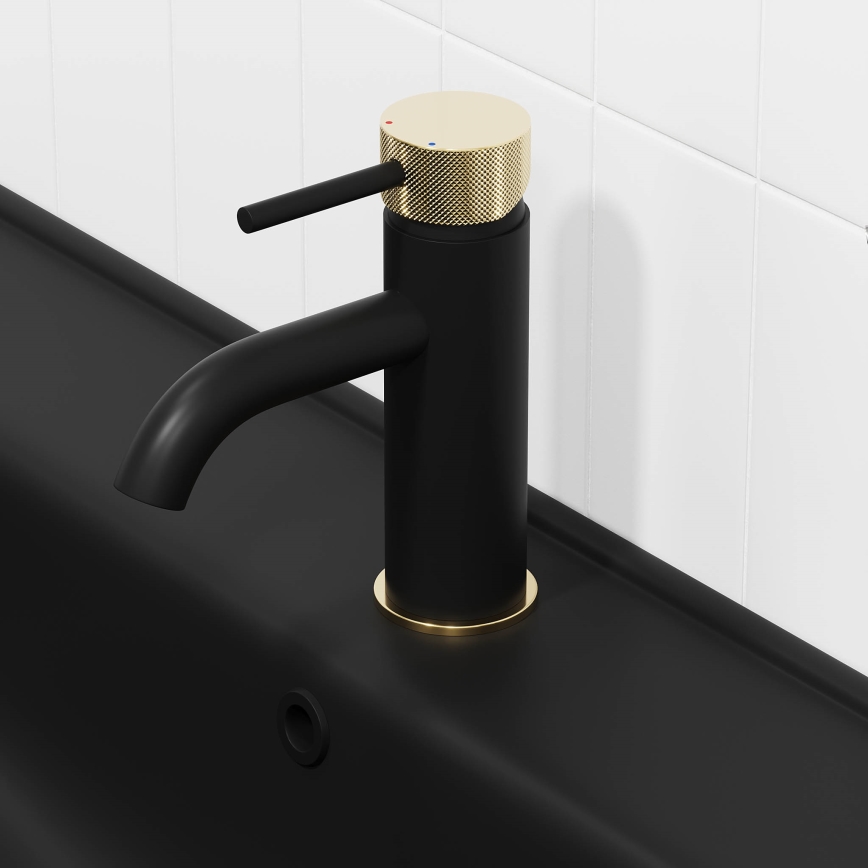 BATH DELUXE 28-005-03-72-00 - Torneira do lavatório ANHOLT 15,6 cm preto/latão