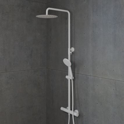 BATH DELUXE 31-120-05-01-00 - Conjunto de duche com torneira termostática DRAGOR branco mate