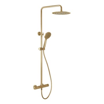 BATH DELUXE 31-120-05-70-00 - Conjunto de duche com torneira termostática DRAGOR escovado latão