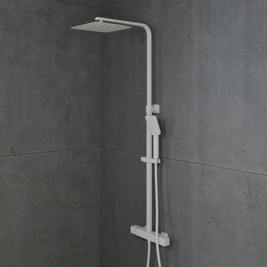 BATH DELUXE 31-120-06-01-00 - Conjunto de duche com torneira termostática NAESBY branco mate