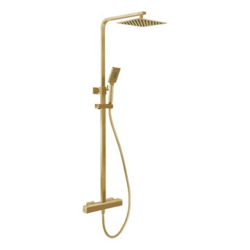 BATH DELUXE 31-120-06-70-00 - Conjunto de duche com torneira termostática NAESBY escovado latão