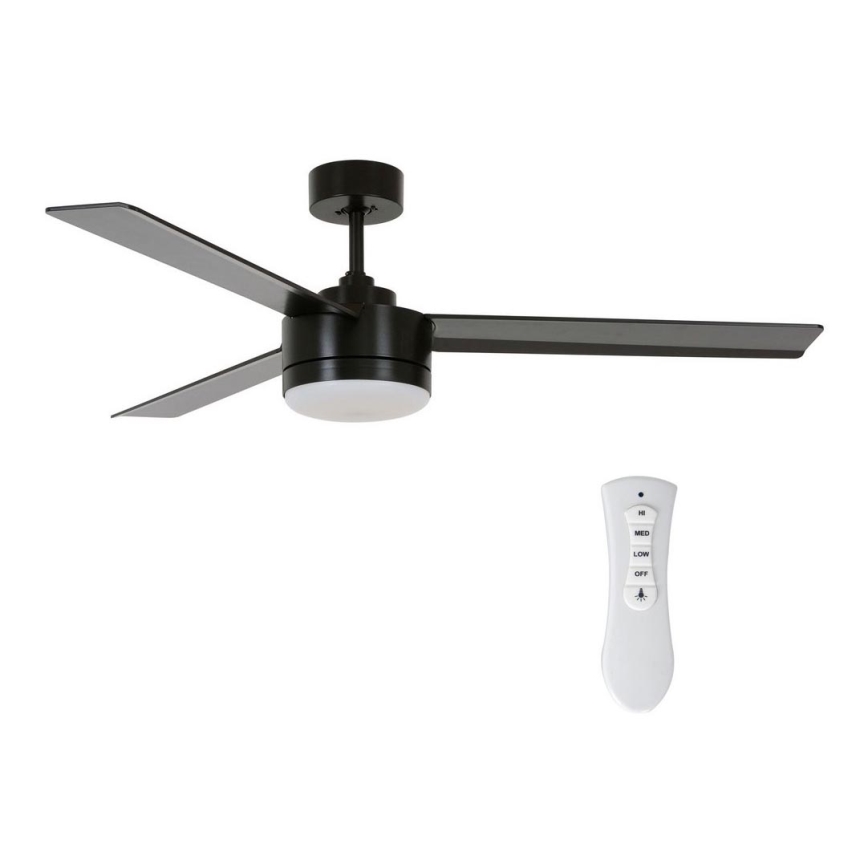 BAYSIDE 213033 - Ventoinha de teto LED LAGOON GX53/17W/230V preto + controlo remoto