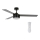 BAYSIDE 213033 - Ventoinha de teto LED LAGOON GX53/17W/230V preto + controlo remoto