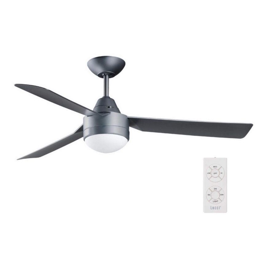 BAYSIDE 531017 - Ventoinha de teto MEGARA 2xE14/15W/230V antracite + controlo remoto