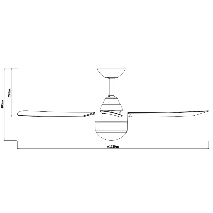 BAYSIDE 531017 - Ventoinha de teto MEGARA 2xE14/15W/230V antracite + controlo remoto