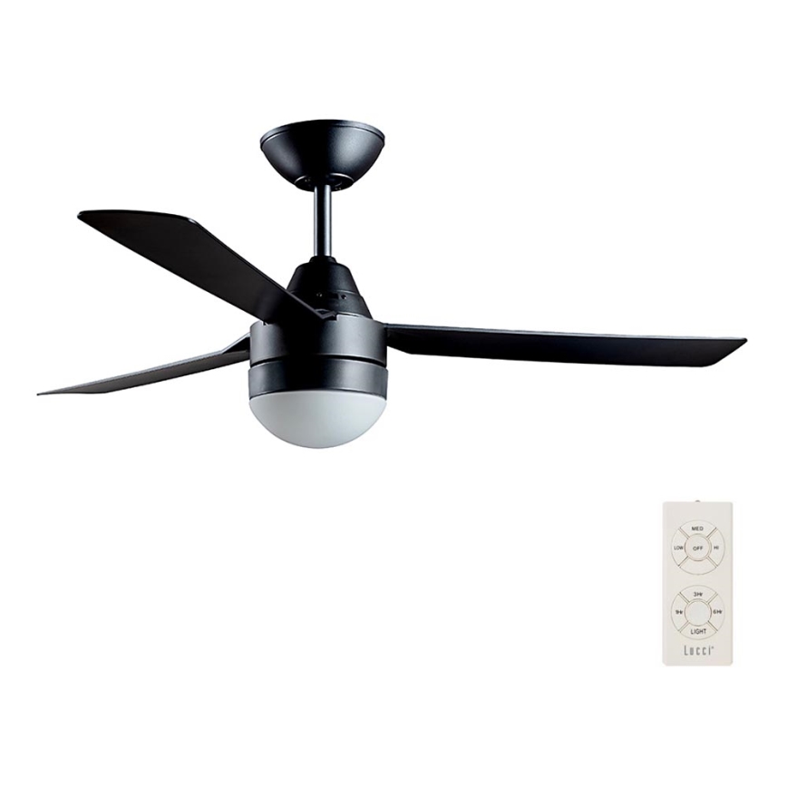 BAYSIDE 531018 - Ventoinha de teto MEGARA 2xE14/15W/230V preto + controlo remoto