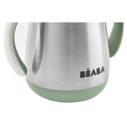 Beaba - Caneca termo-isolada com uma palhinha 250 ml verde