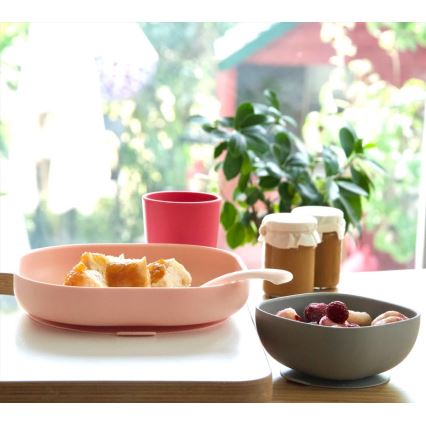 Beaba - Conjunto de refeições para crianças Pink 4 pcs
