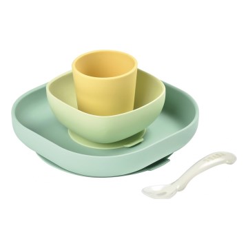 Beaba - Conjunto de refeições para crianças Yellow 4 pcs