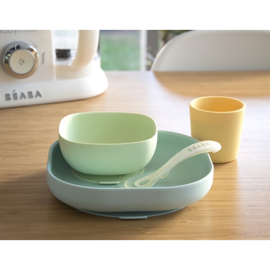 Beaba - Conjunto de refeições para crianças Yellow 4 pcs