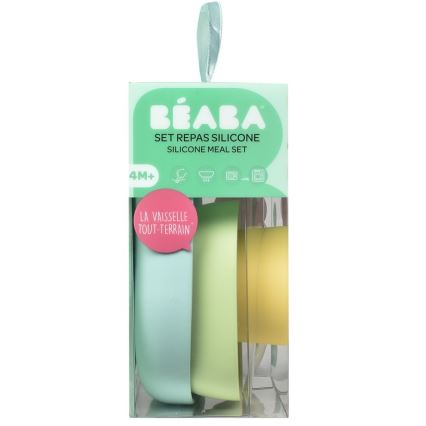 Beaba - Conjunto de refeições para crianças Yellow 4 pcs