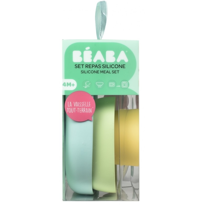 Beaba - Conjunto de refeições para crianças Yellow 4 pcs