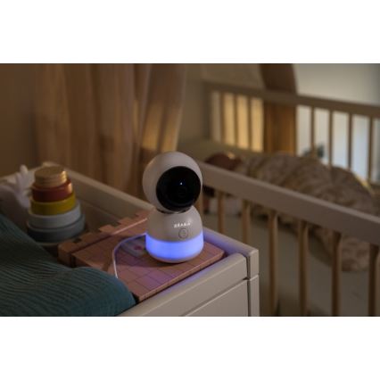 Beaba - Monitor de bebé inteligente recarregável ZEN NIGHT 720p 5V 4000 mAh Wi-Fi branco