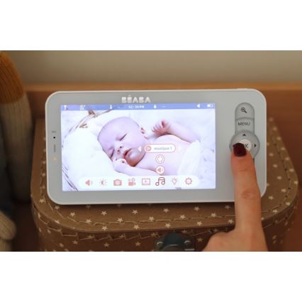 Beaba - Monitor de bebé inteligente recarregável ZEN NIGHT 720p 5V 4000 mAh Wi-Fi branco