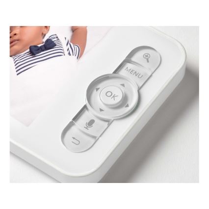 Beaba - Monitor de bebé inteligente recarregável ZEN NIGHT 720p 5V 4000 mAh Wi-Fi branco