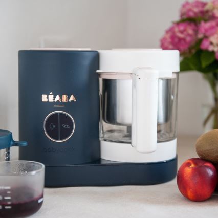 Beaba - Panela a vapor 2em1 BABYCOOK NEO azul/branco