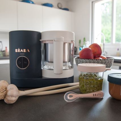 Beaba - Panela a vapor 2em1 BABYCOOK NEO azul/branco