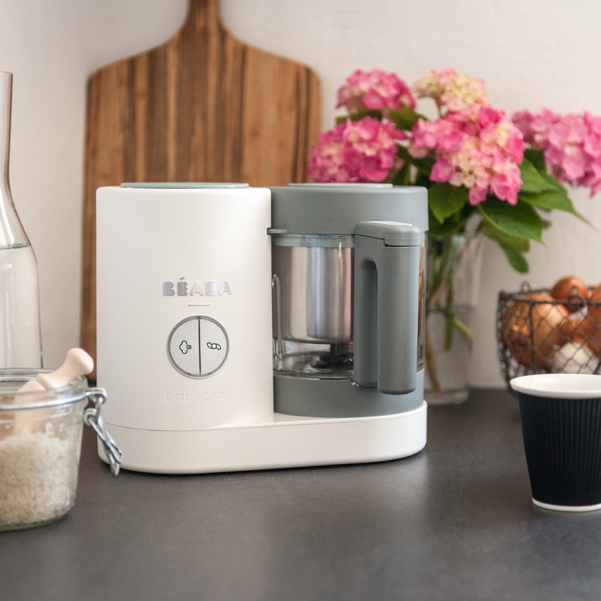 Beaba - Panela a vapor 2em1 BABYCOOK NEO branco/cinzento
