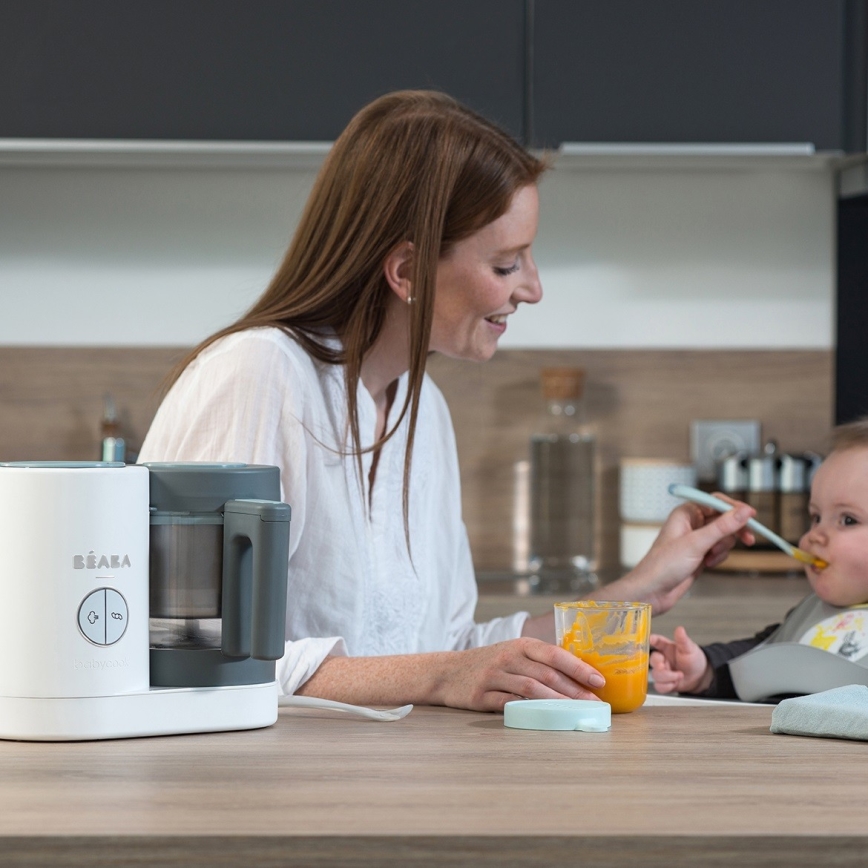 Beaba - Panela a vapor 2em1 BABYCOOK NEO branco/cinzento