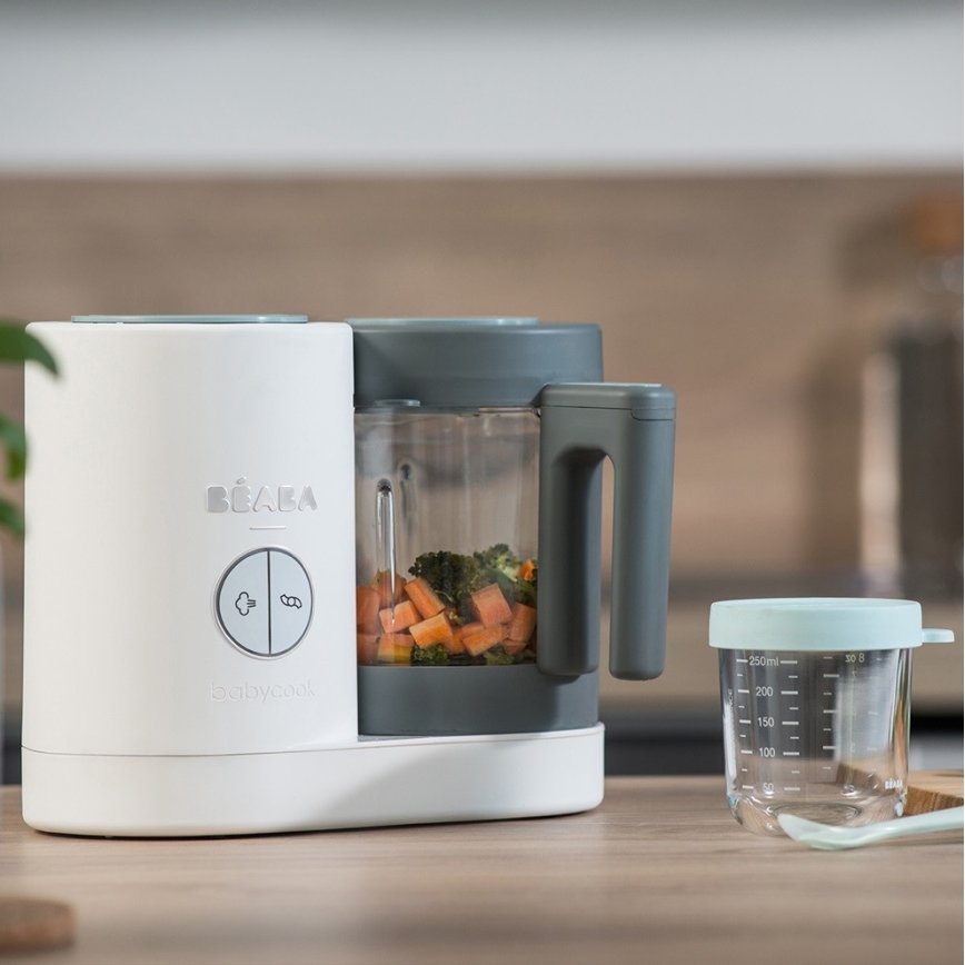 Beaba - Panela a vapor 2em1 BABYCOOK NEO verde/branco