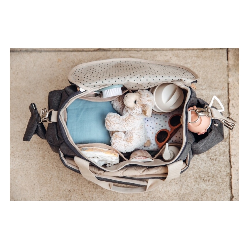 Beaba - Saco de muda da roupa para carrinho de bebé SYDNEY cinzento/bege