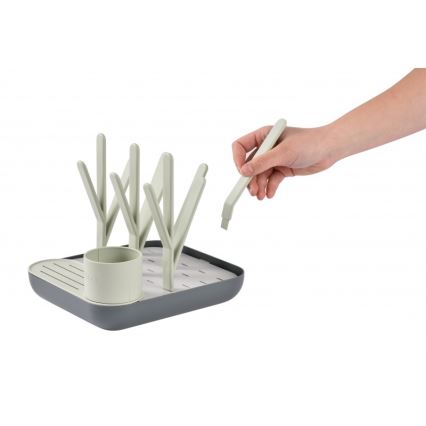 Beaba - Suporte para secar garrafas verde/cinzento