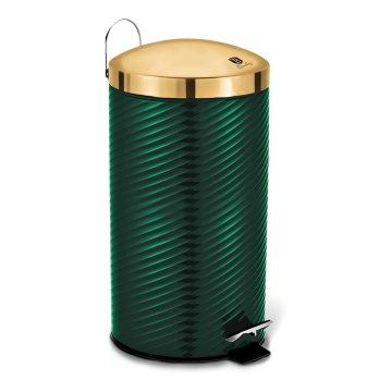 BerlingerHaus - Caixote do lixo 20 l verde/ouro/aço inoxidável