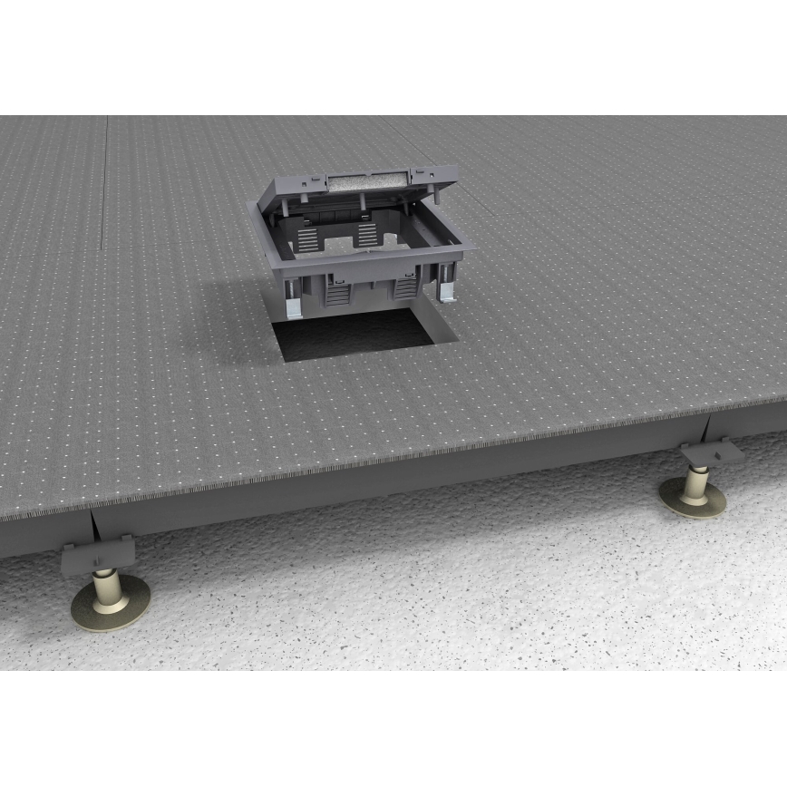 BETTERMANN - Caixa de pavimento para pisos duplos 12 módulos (6 dispositivos 45x45)