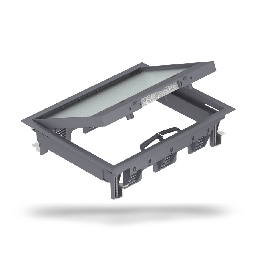 BETTERMANN - Caixa de pavimento para pisos duplos 18 módulos (9 dispositivos 45x45)
