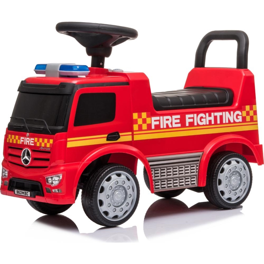 Bicicleta de empurrar Mercedes Camião dos bombeiros 2xAA vermelho