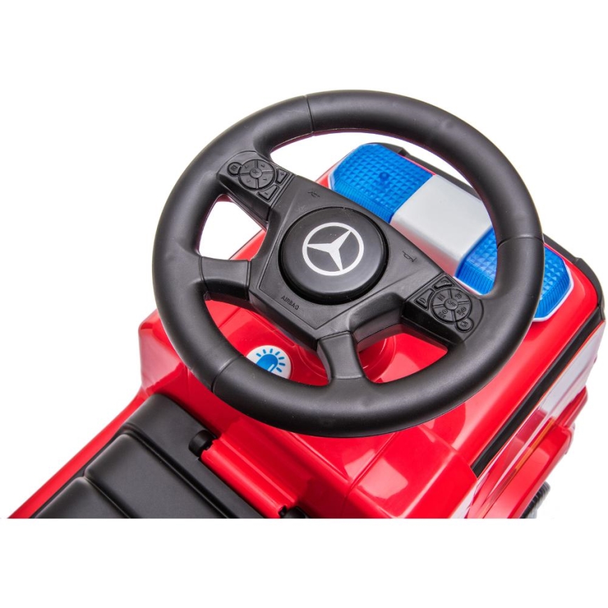 Bicicleta de empurrar Mercedes Camião dos bombeiros 2xAA vermelho
