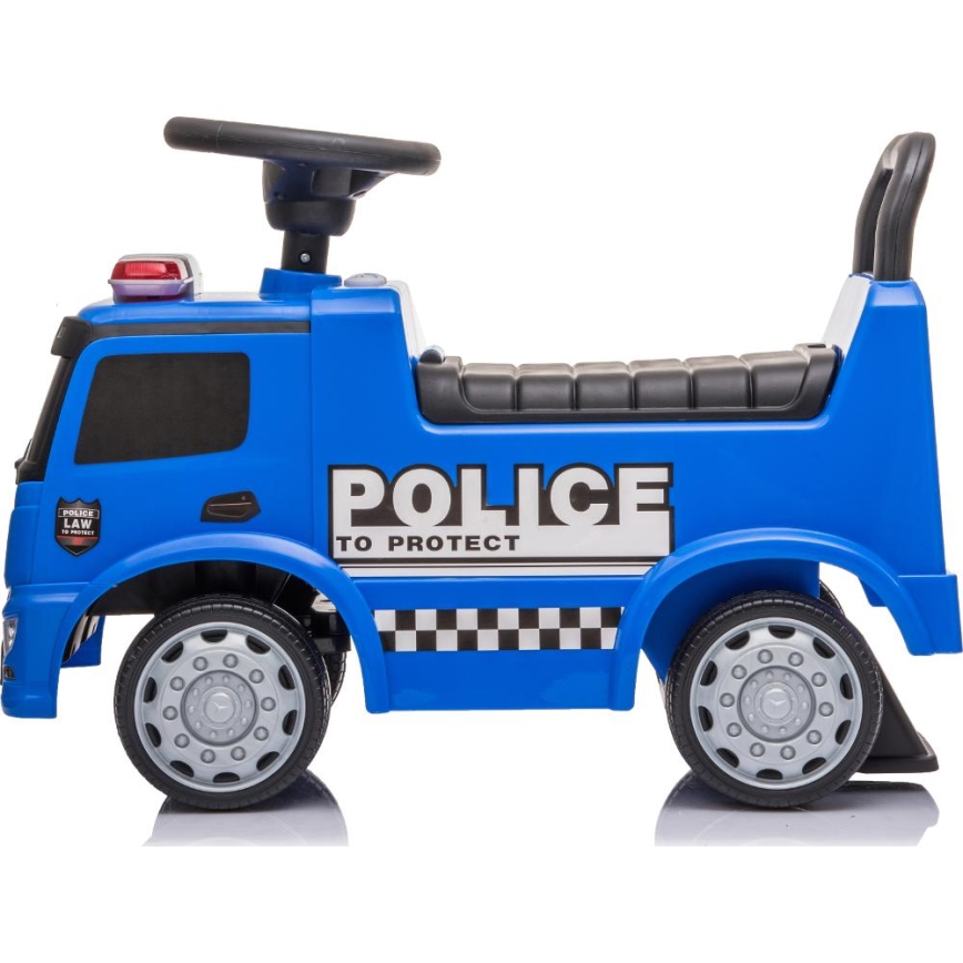 Bicicleta de empurrar Mercedes Carro da polícia 2xAA azul