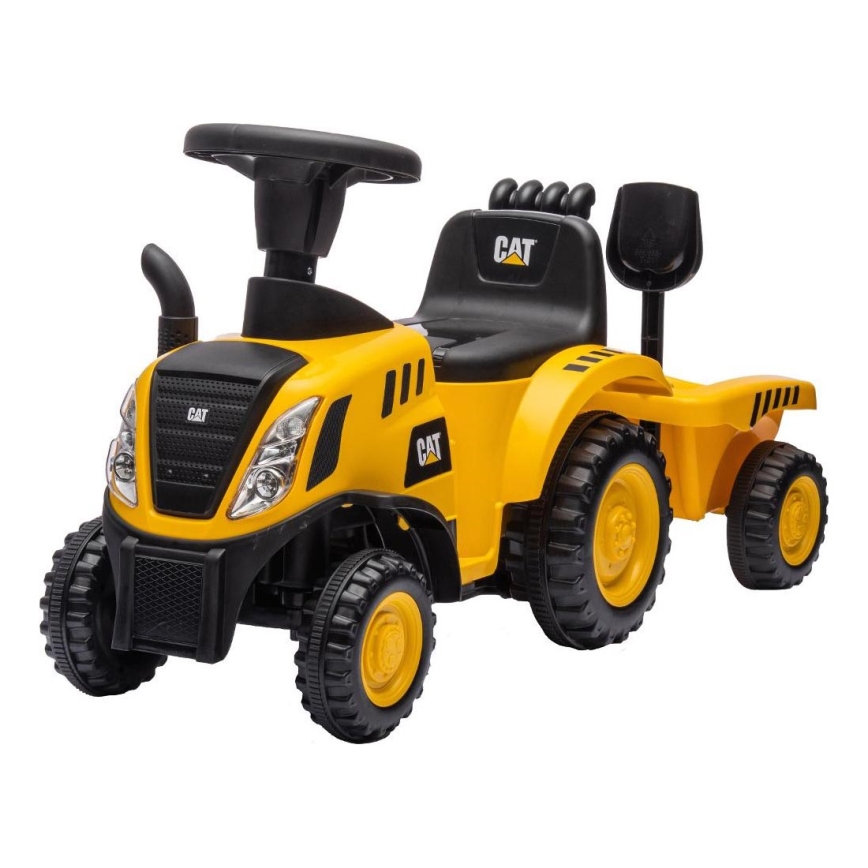 Bicicleta de empurrar trator CAT 2xAA amarelo/preto