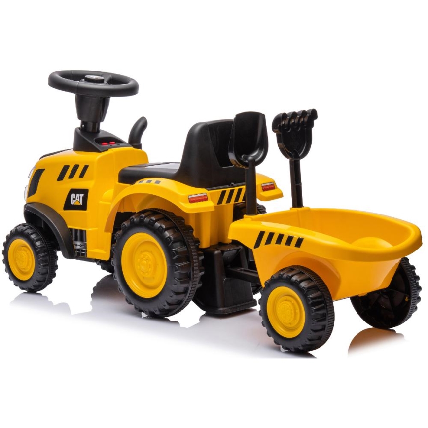Bicicleta de empurrar trator CAT 2xAA amarelo/preto