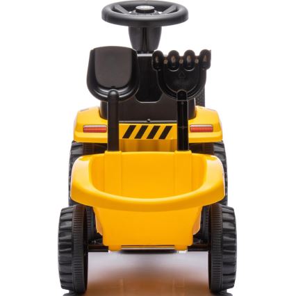 Bicicleta de empurrar trator CAT 2xAA amarelo/preto