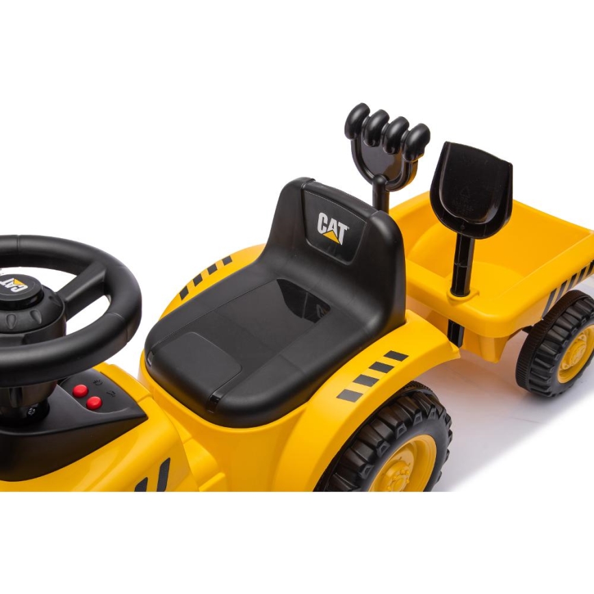 Bicicleta de empurrar trator CAT 2xAA amarelo/preto