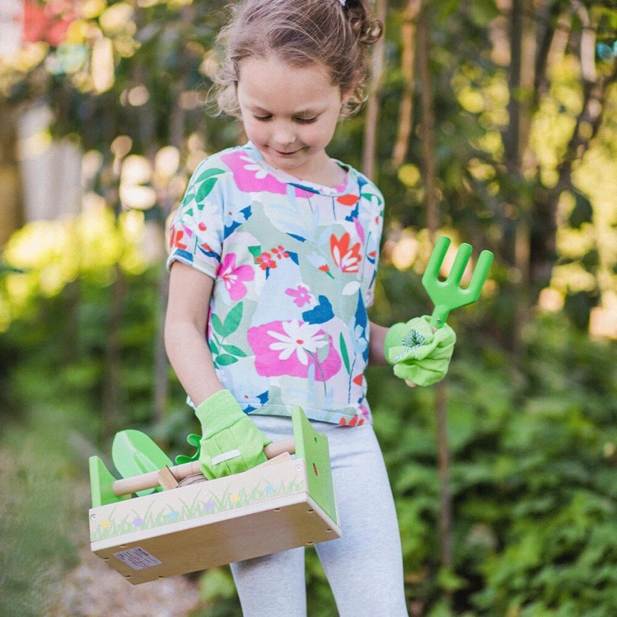 Bigjigs Toys - Conjunto de jardinagem numa caixa