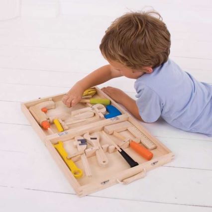 Bigjigs Toys - Mala de madeira com ferramentas