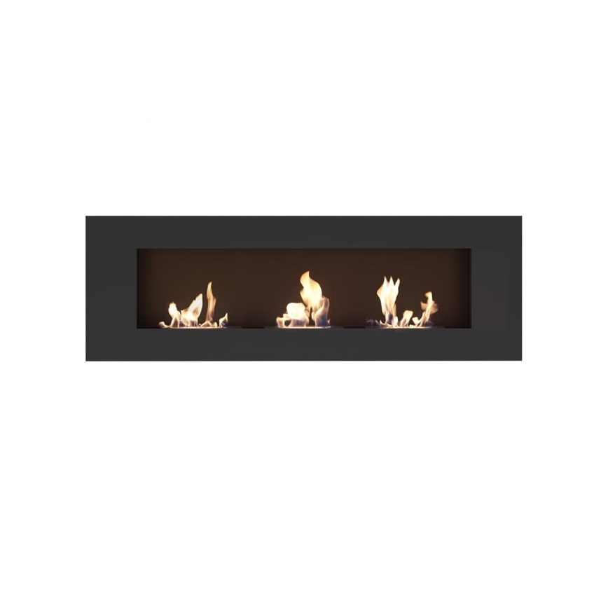 Kratki - Lareira BIO embutida 40x120 cm 3x1,1kW preta