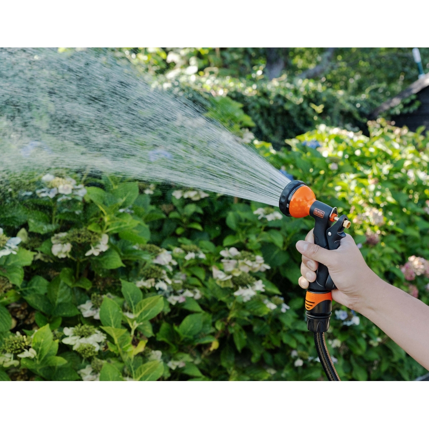 BLACK+DECKER - Pistola de rega com 3 conectores