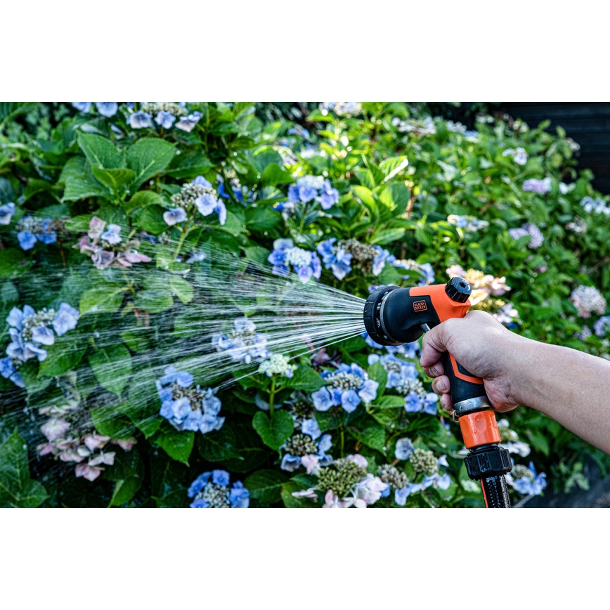BLACK+DECKER - Pistola de rega com 3 conectores