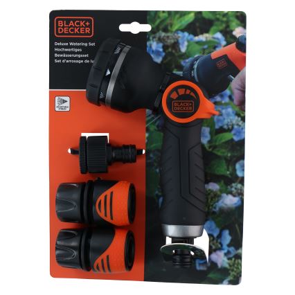 BLACK+DECKER - Pistola de rega com 3 conectores