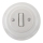 Bohemia-Design - Interruptor retro simples em porcelana com moldura para campainha, branco