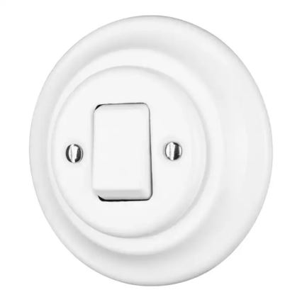 Bohemia-Design - Moldura retro de porcelana simples, branca